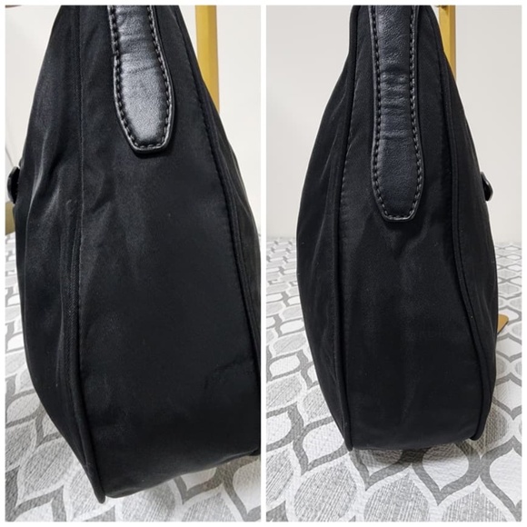 Authentic Prada Tessuto Nylon Hobo Shoulder Bag Black - Picture 9 of 12